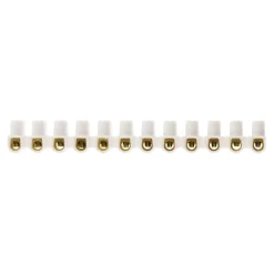 Barrette 12 plots section 6mm² - Blanc - Zenitech