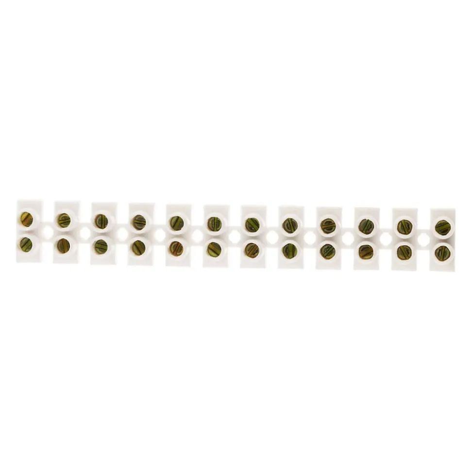 Barrette 12 plots section 6mm² - Blanc - Zenitech