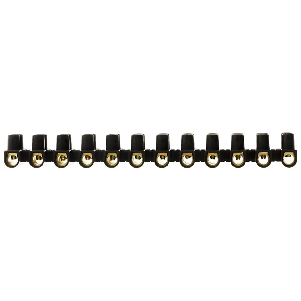 Barrette 12 plots section 16mm² - Noir - Zenitech