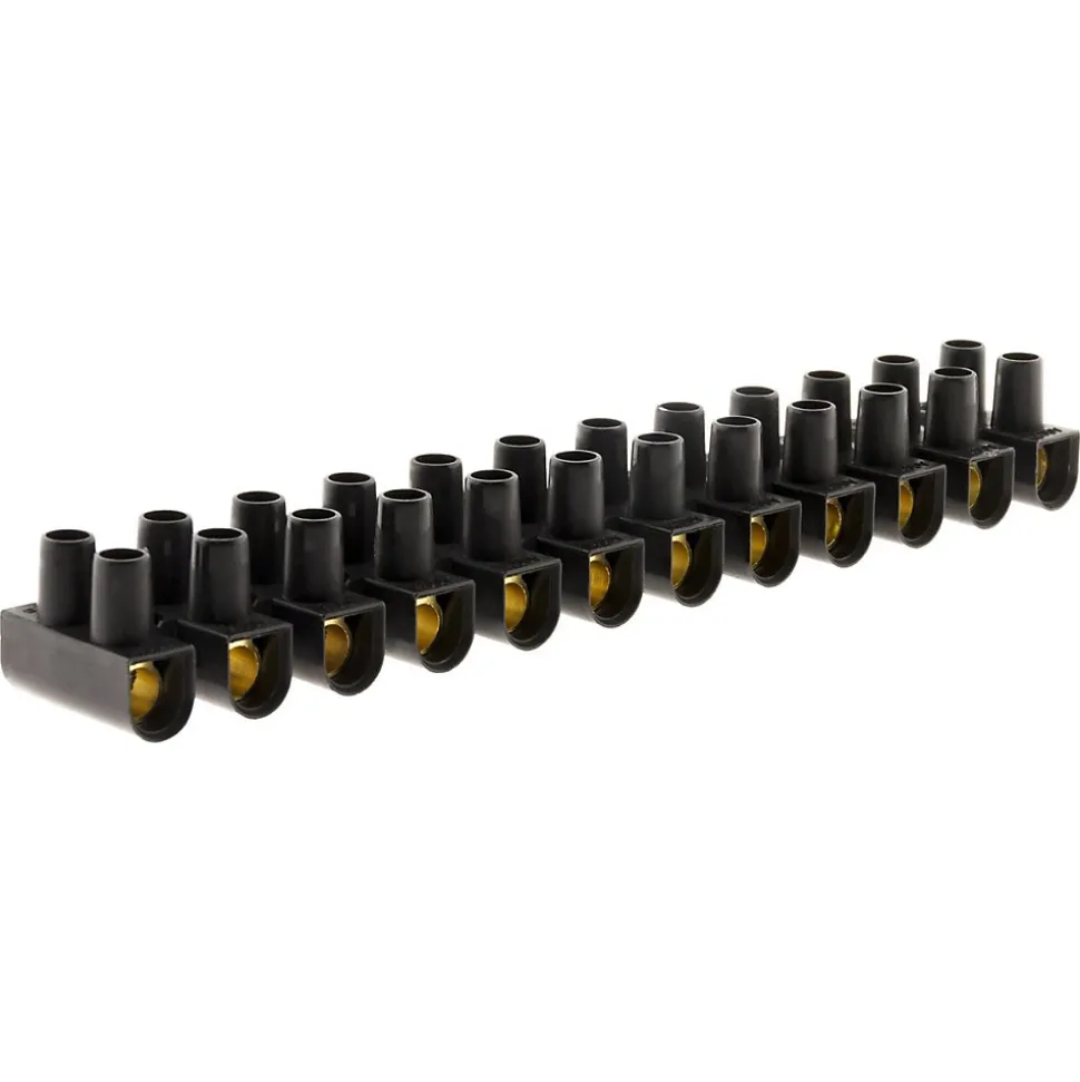 Barrette 12 plots section 16mm² - Noir - Zenitech