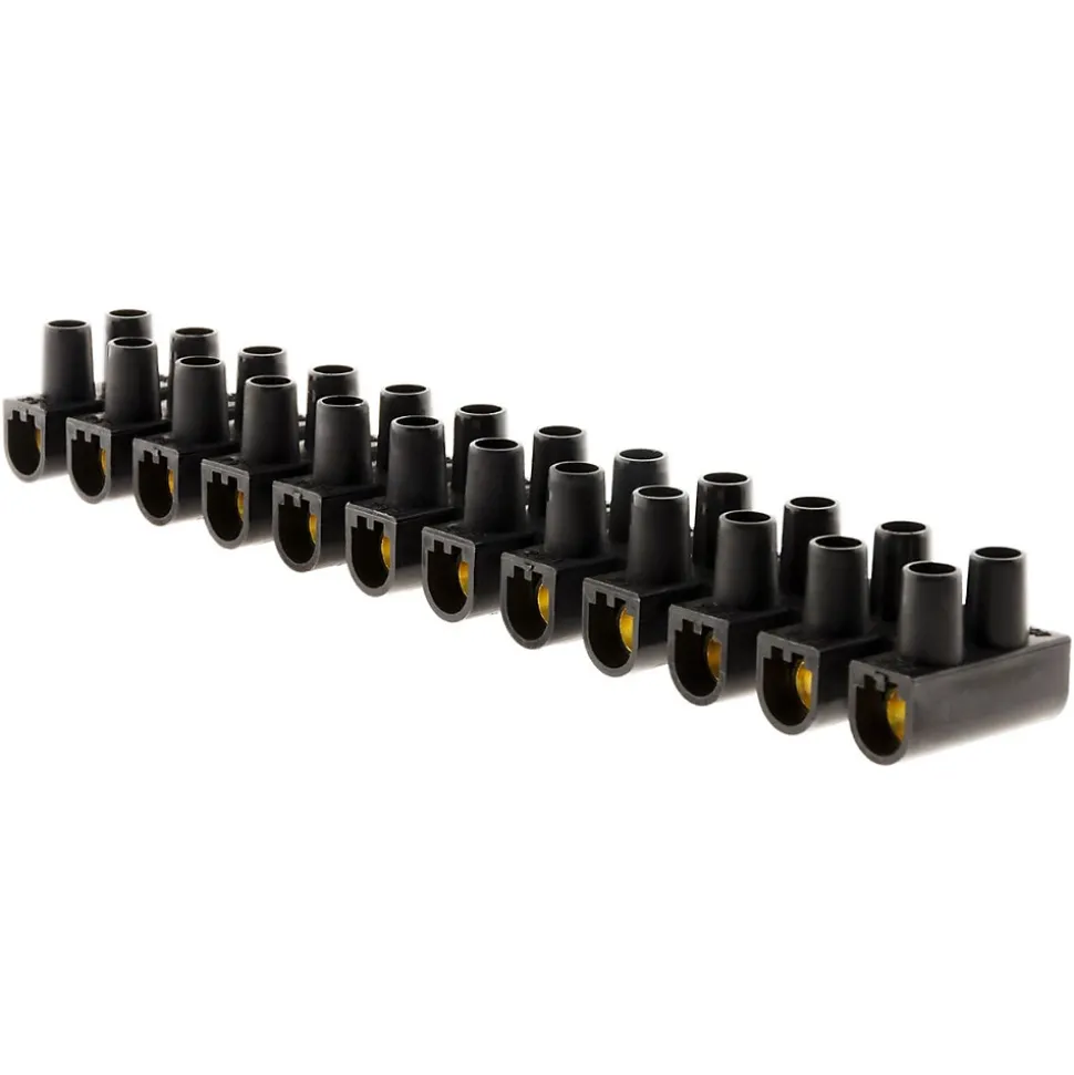 Barrette 12 plots section 16mm² - Noir - Zenitech