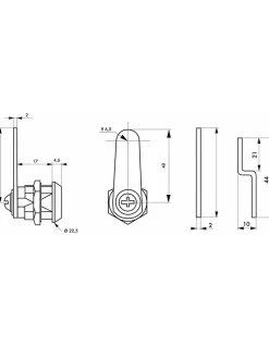 Batteuse avec cames pour boîtes aux lettres, épaisseur maxi 12mm - THIRARD