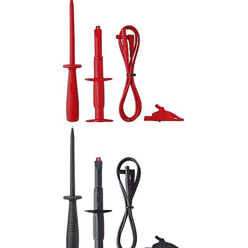 Benning TA 3 Set de cordons de mesure de sécurité 1 m, bananes mâles 4 mm, rouge et noir