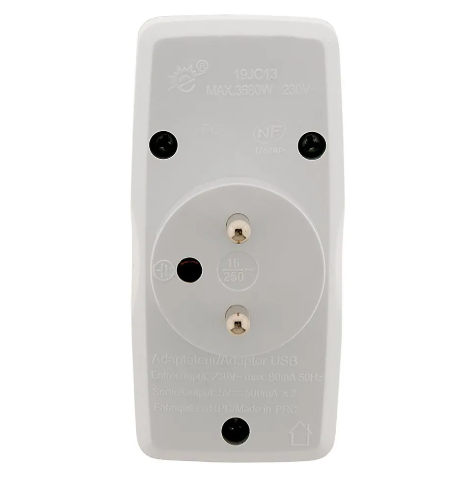 Biplite 2P 6A + 2P+T 16A + USB Zenitech