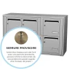 Bloc collectif leabox.com, 3x2, grade 3, simple face, Intérieur, fixation murale, Gris clair RAL 7035 finition brillante