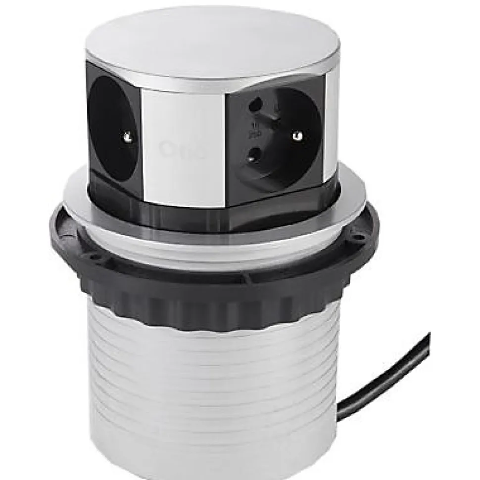 Bloc escamotable 4 prises compact Otio