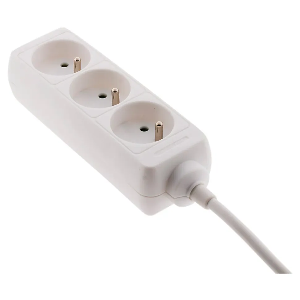 Bloc multiprise 3 prises 2P+T 16A blanc - Zenitech