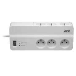 Bloc parafoudre 6 prises 2P+T (2300W) - Blanc - Schneider