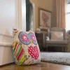 Bloque-porte hibou Rei tissu multicolore ⌀10x H.23 cm