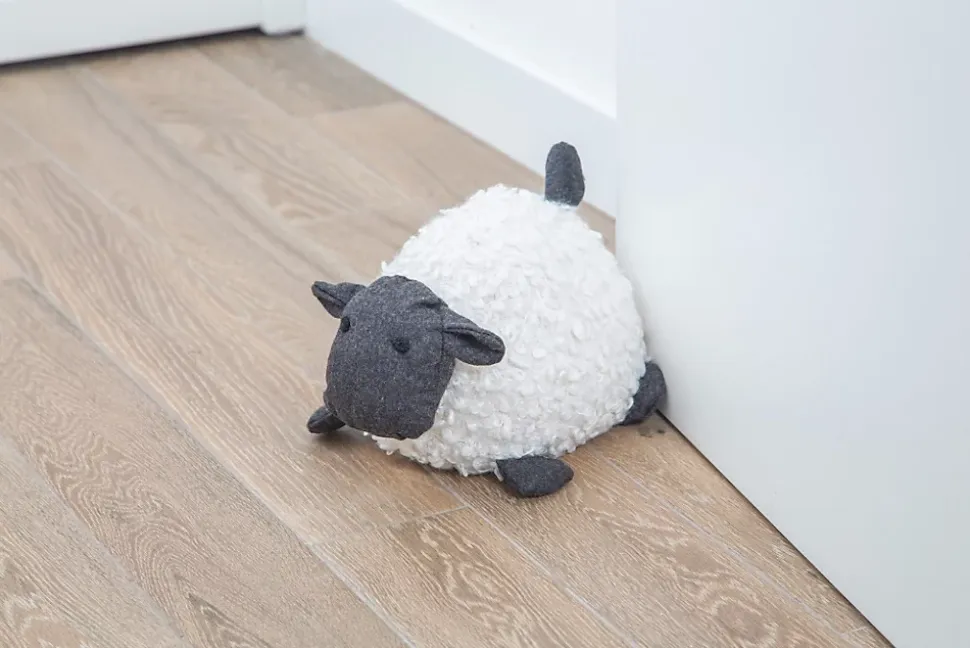 Bloque-porte mouton Rei tissu ⌀24x H.14,5 cm