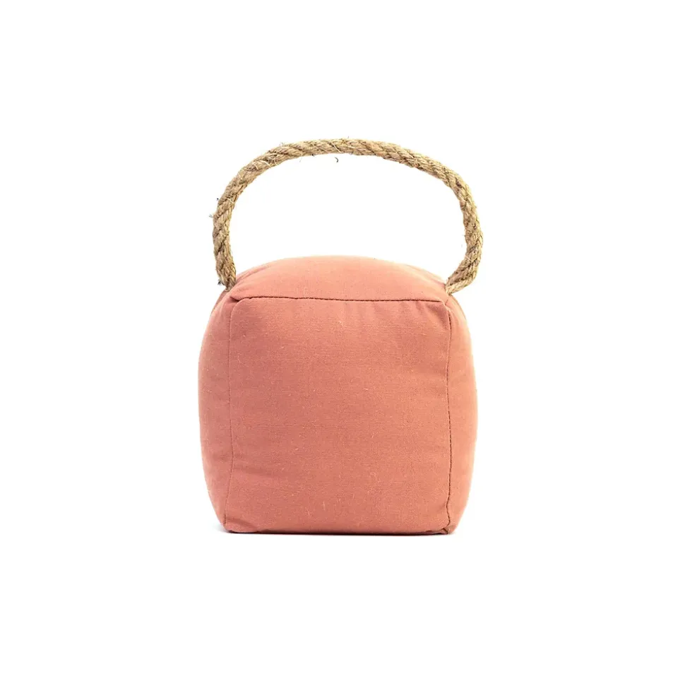 Bloque-porte Rei tissu terracota ⌀11x H.28 cm