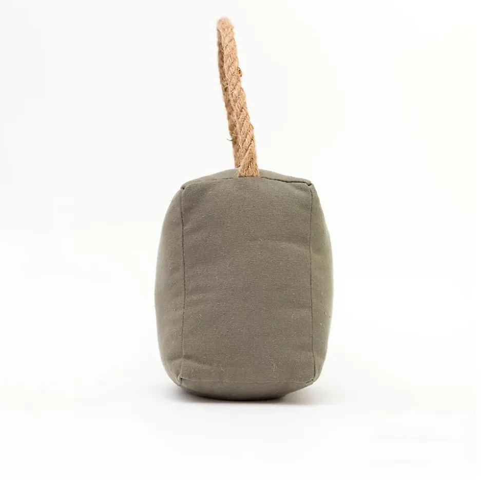 Bloque-porte Rei tissu vert kaki ⌀11x H. 28 cm