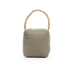 Bloque-porte Rei tissu vert kaki ⌀11x H. 28 cm