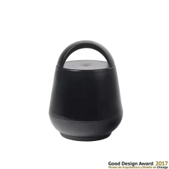 Bloque-porte soft touch Rei noir ⌀6,8x H.8,7 cm