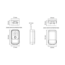 Boite à clé connectée locky box - code, badge, bluetooth, empreinte digitale