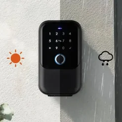Boite à clé connectée locky box - code, badge, bluetooth, empreinte digitale