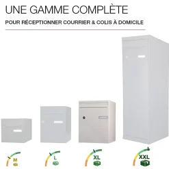 Boite à colis Atout 1 porte blanc mat sablé RAL 9010 MS