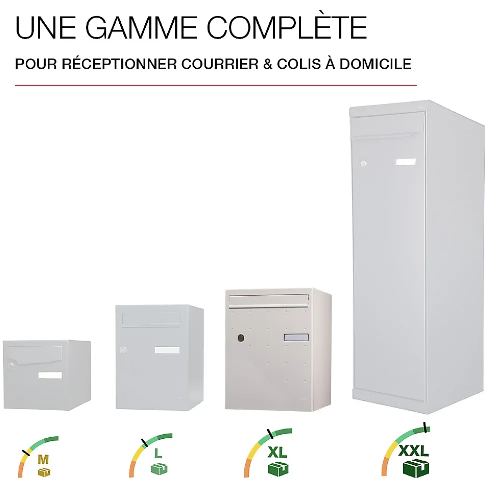 Boite à colis Atout 1 porte blanc mat sablé RAL 9010 MS