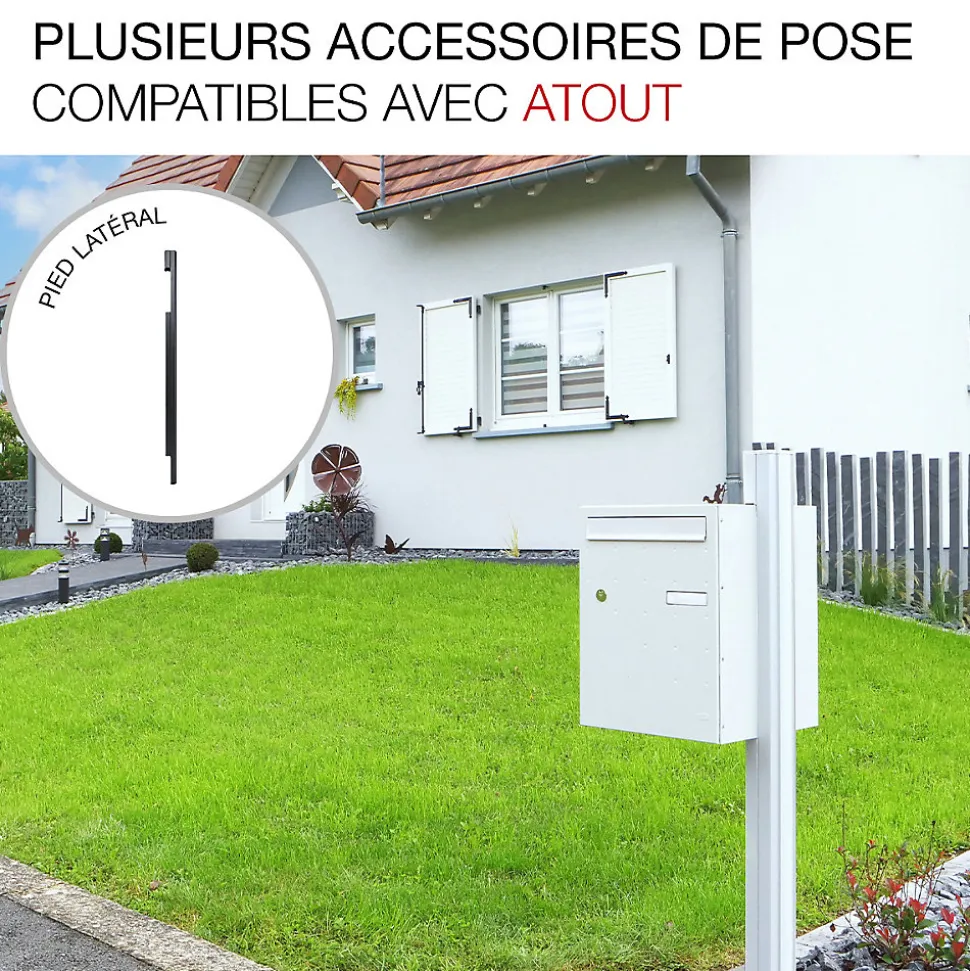 Boite à colis Atout 1 porte blanc mat sablé RAL 9010 MS