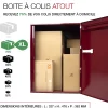Boite à colis Atout 1 porte Rouge brillant RAL 3004 B