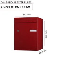 Boite à colis Atout 1 porte Rouge brillant RAL 3004 B