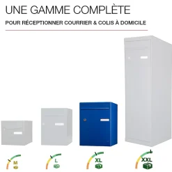 Boite à colis Atout 1 porte Bleu brillant RAL 5010 B