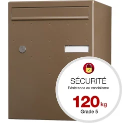 Boite à colis Atout 1 porte Taupe brillant RAL 7006 B