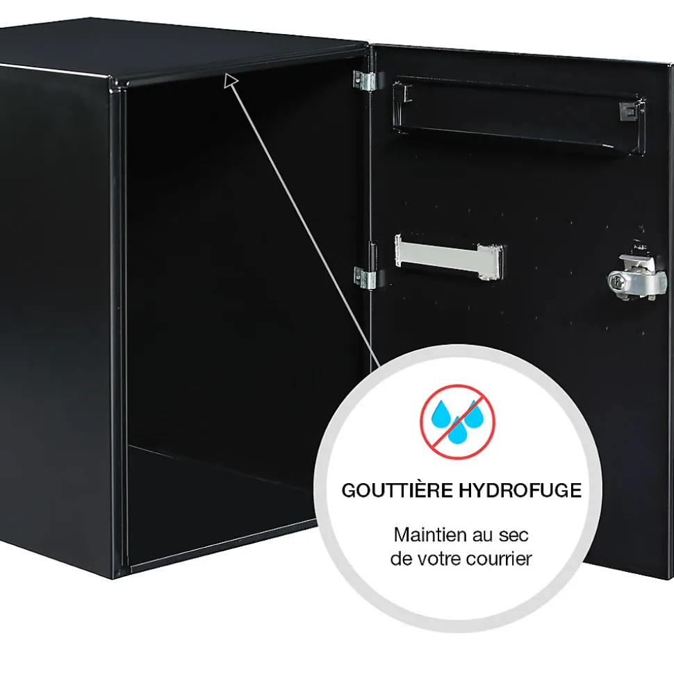 Boite à colis Eclipse 1 porte noir mat RAL 9005 M