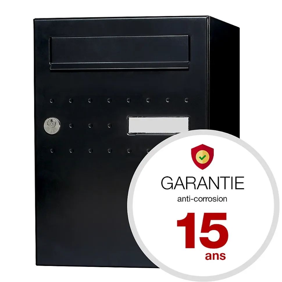 Boite à colis Eclipse 1 porte noir mat RAL 9005 M