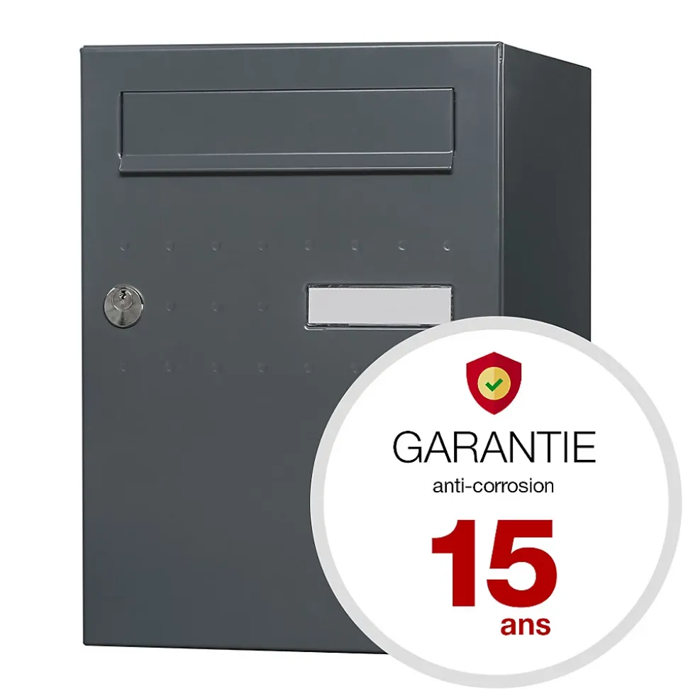 Boite à colis Eclipse 1 porte gris anthracite mat RAL 7016 M