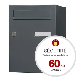 Boite à colis Eclipse 1 porte gris anthracite mat RAL 7016 M