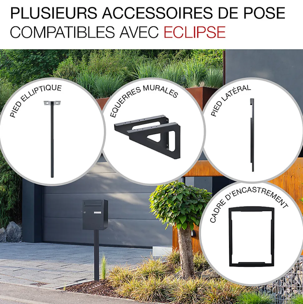Boite à colis Eclipse 1 porte gris anthracite mat RAL 7016 M