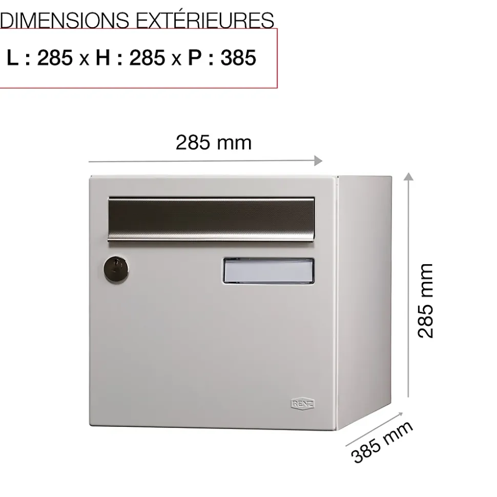 Boite aux lettres Allure 1 porte blanc 9016M