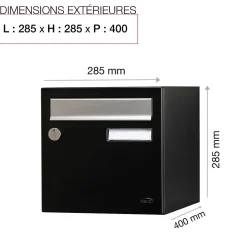 Boite aux lettres Allure 2 portes noir 9005M