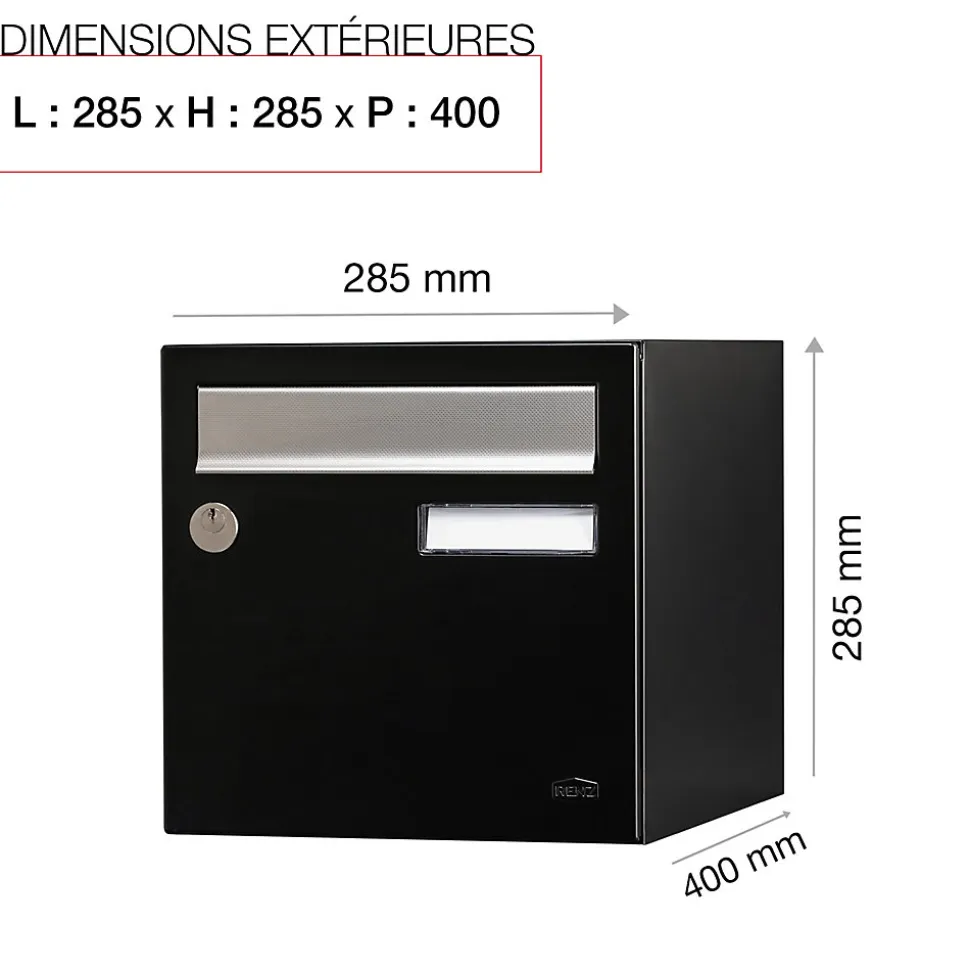 Boite aux lettres Allure 2 portes noir 9005M
