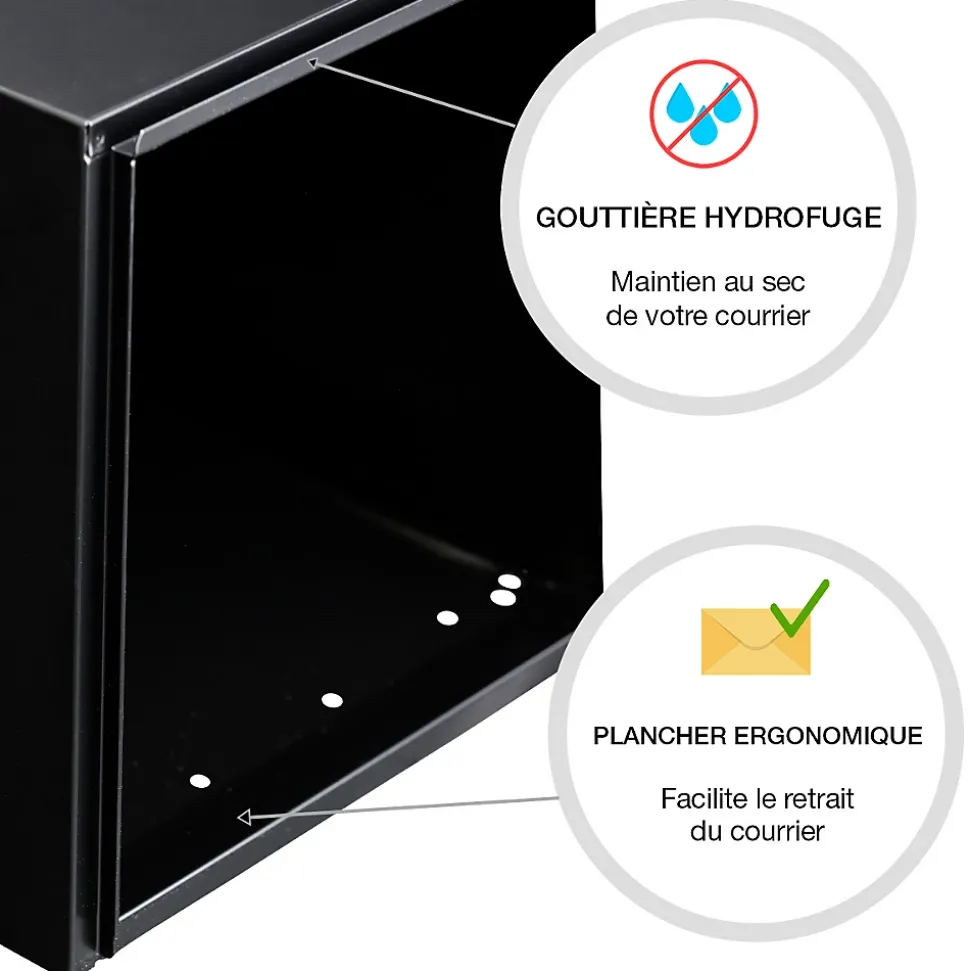 Boite aux lettres Allure 2 portes noir 9005M