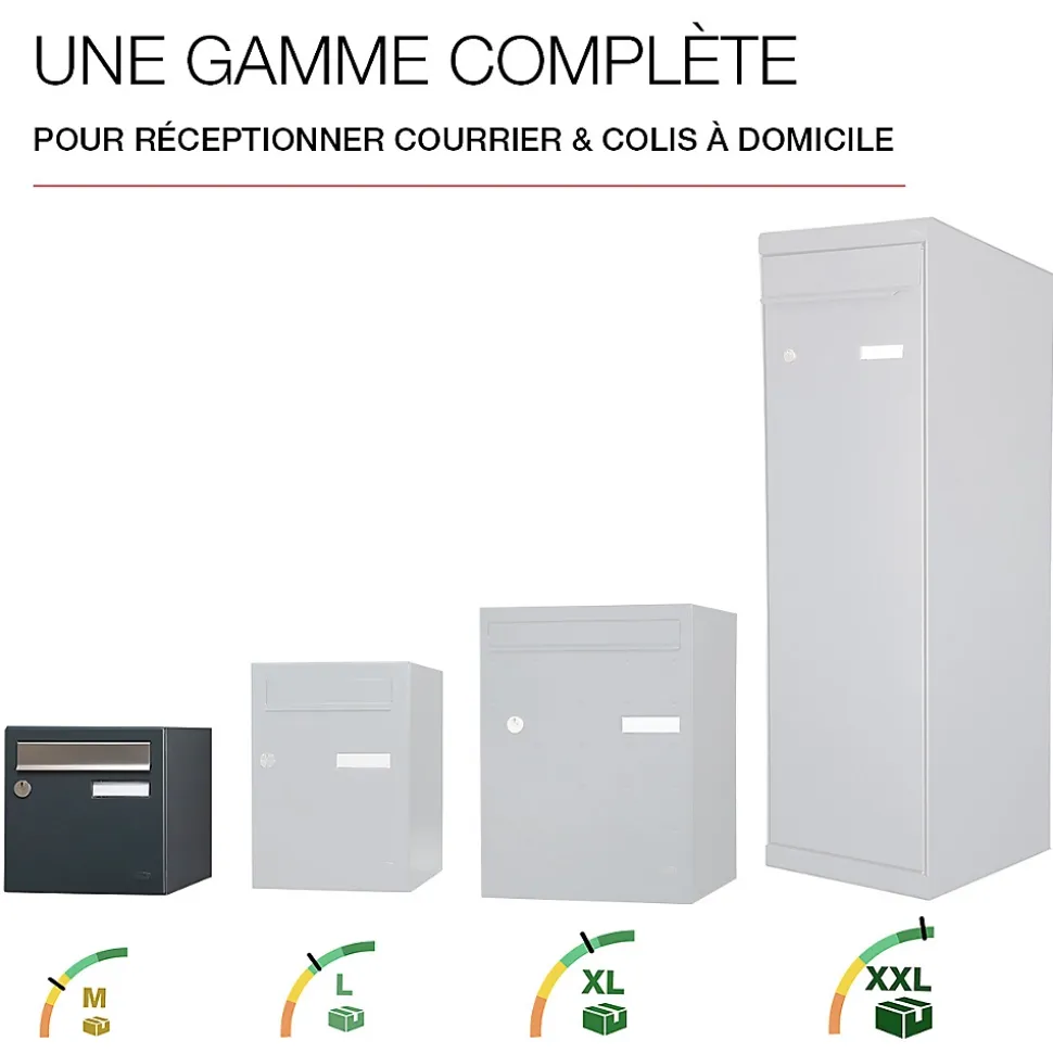 Boite aux lettres Allure 2 portes gris anthracite 7016M