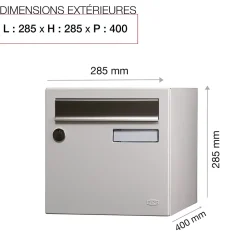 Boite aux lettres Allure 2 portes blanc 9016M