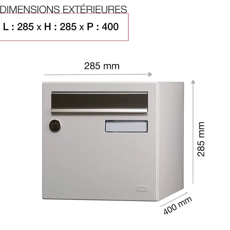 Boite aux lettres Allure 2 portes blanc 9016M