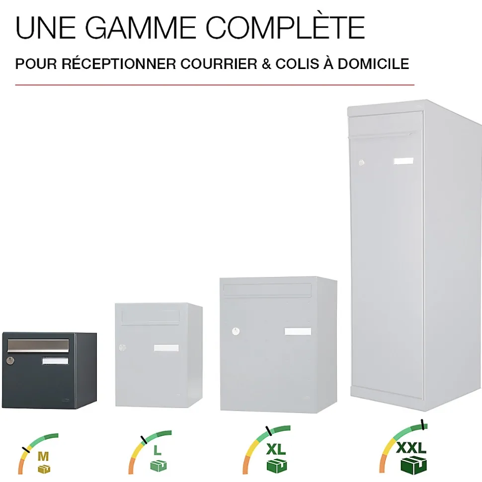 Boite aux lettres Allure 1 porte gris anthracite 7016M