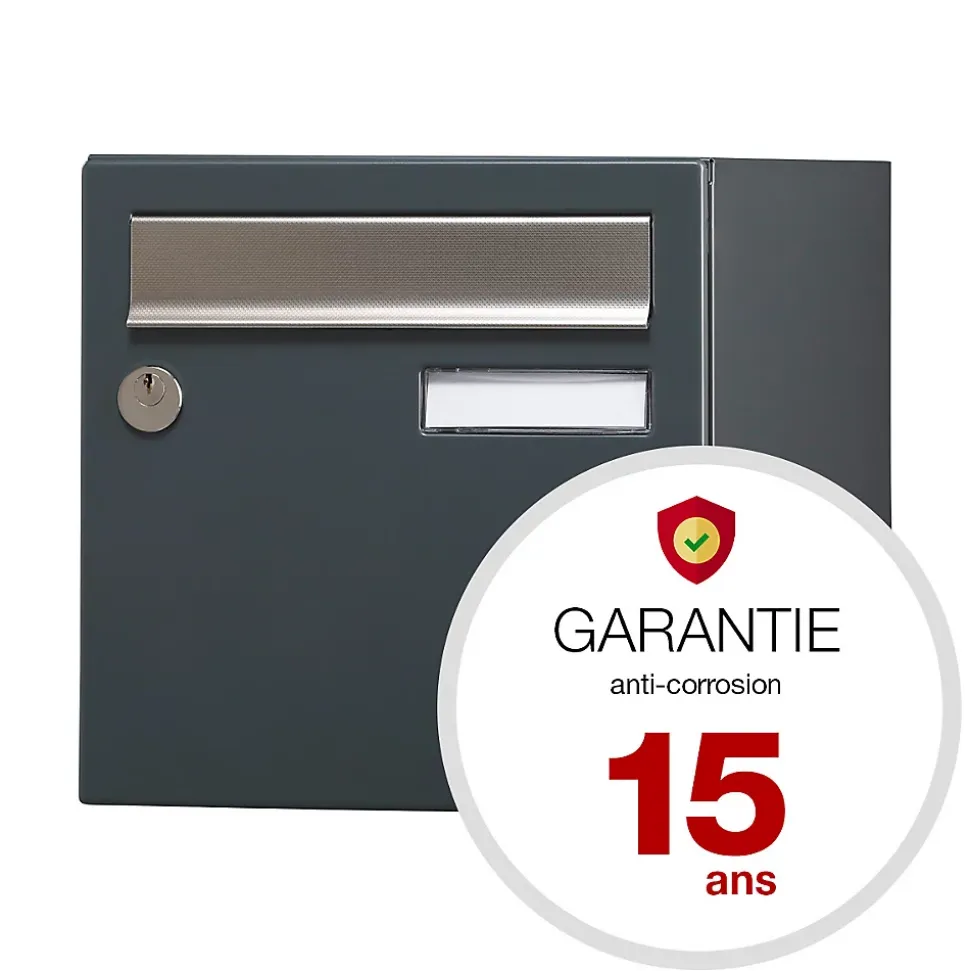 Boite aux lettres Allure 1 porte gris anthracite 7016M