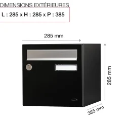 Boite aux lettres Allure 1 porte noir 9005M