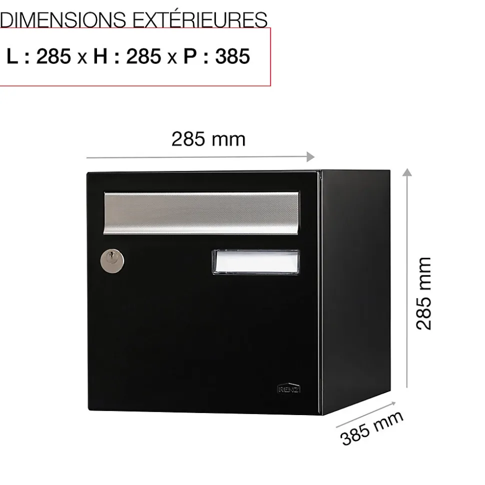 Boite aux lettres Allure 1 porte noir 9005M