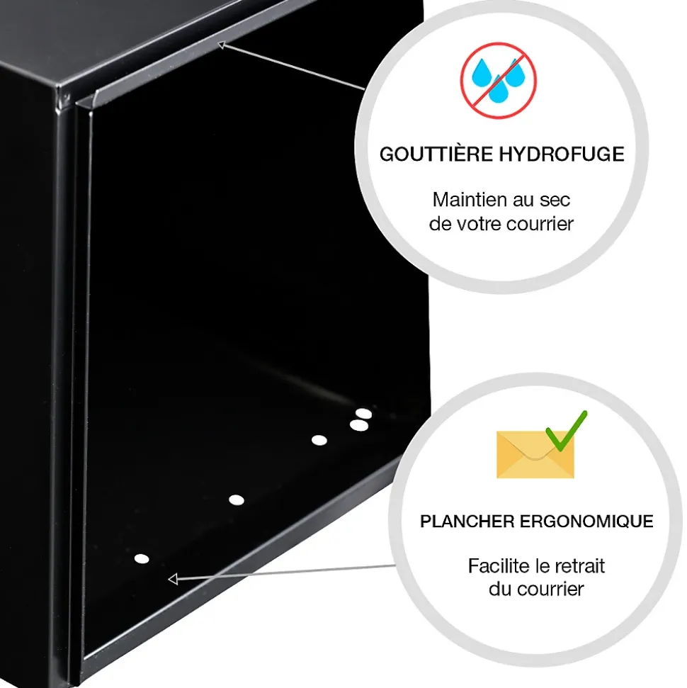 Boite aux lettres Allure 1 porte noir 9005M