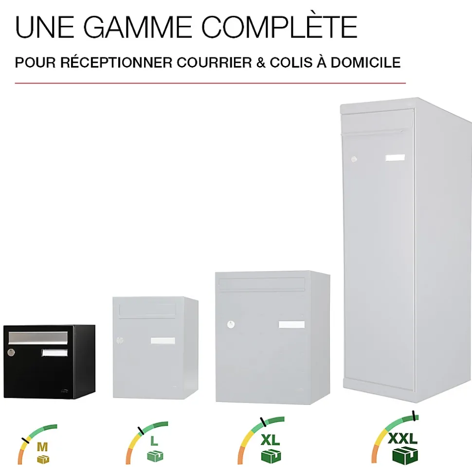 Boite aux lettres Allure 1 porte noir 9005M