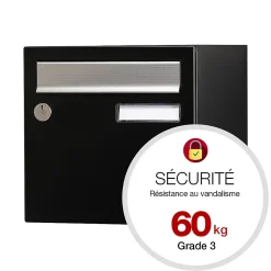 Boite aux lettres Allure 1 porte noir 9005M