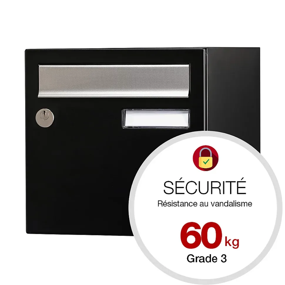 Boite aux lettres Allure 1 porte noir 9005M