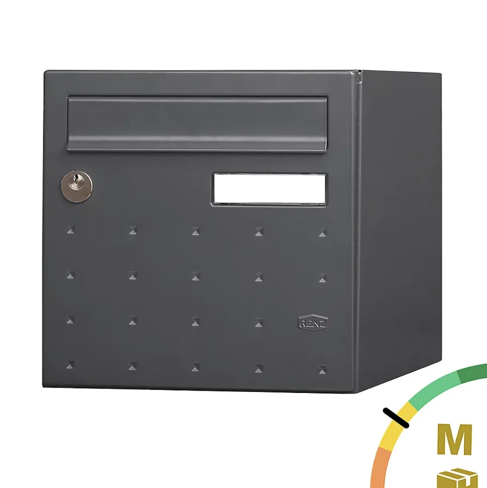 Boite aux lettres CubYsm 1 porte Gris anthracite 7016M