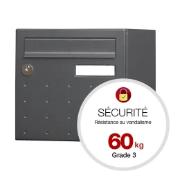 Boite aux lettres CubYsm 1 porte Gris anthracite 7016M