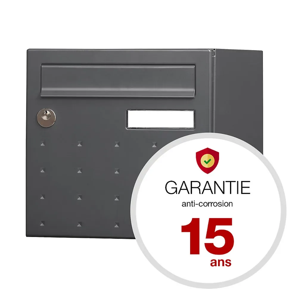 Boite aux lettres CubYsm 1 porte Gris anthracite 7016M